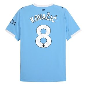 Manchester City Thuistenue 2025/26 Heren – Mateo Kovačić #8 – Goedkope Korte Mouwen Voetbalshirt