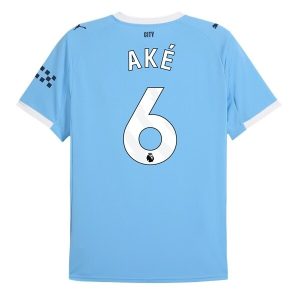 Manchester City Thuistenue 2025/26 Heren – Nathan Aké #6 – Goedkope Korte Mouwen Voetbalshirt