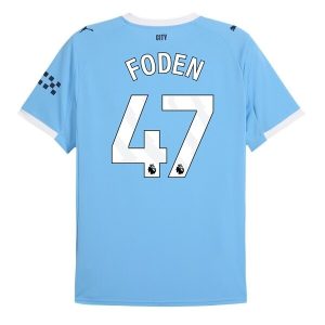 Manchester City Thuistenue 2025/26 Heren – Phil Foden #47 – Goedkope Korte Mouwen Voetbalshirt