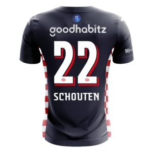 PSV Eindhoven 2025/26 Uittenue Heren – Jerdy Schouten #22 – Goedkope Korte Mouwen Voetbalshirt