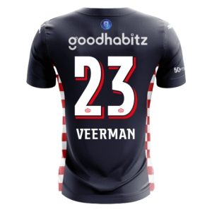 PSV Eindhoven 2025/26 Uittenue Heren – Joey Veerman #23 – Goedkope Korte Mouwen Voetbalshirt
