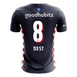 PSV Eindhoven 2025/26 Uittenue Heren – Sergiño Dest #8 – Goedkope Korte Mouwen Voetbalshirt
