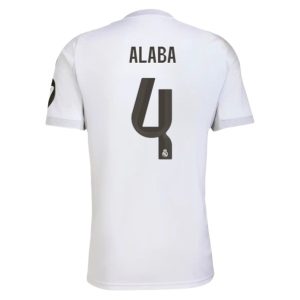 Real Madrid 2025/26 Thuistenue Heren – David Alaba #4 – Goedkope Korte Mouwen Voetbalshirt