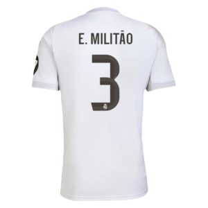 Real Madrid 2025/26 Thuistenue Heren – Éder Militão #3 – Goedkope Korte Mouwen Voetbalshirt