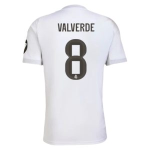 Real Madrid 2025/26 Thuistenue Heren – Federico Valverde #8 – Goedkope Korte Mouwen Voetbalshirt