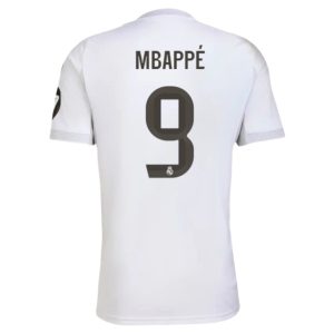 Real Madrid 2025/26 Thuistenue Heren – Kylian Mbappé #9 – Goedkope Korte Mouwen Voetbalshirt