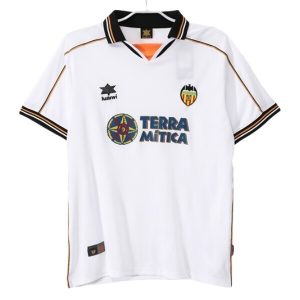 Valencia CF Retro 1999-2000 Thuistenue Heren – Goedkope Korte Mouwen Voetbalshirt
