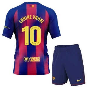 FC Barcelona 2025/26 Thuistenue voor Kinderen – Lamine Yamal #10 – Voetbalshirt met Korte Mouwen + Korte Broek