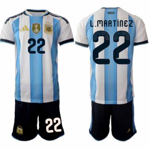 Argentinië WK 2026 Thuistenue Heren – Lautaro Martínez #22 Voetbalshirt + Short