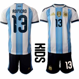Argentinië WK 2026 Thuistenue Kinderen – Cristian Romero #13 Voetbalshirt + Short