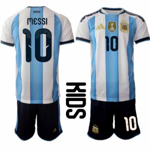 Argentinië WK 2026 Thuistenue Kinderen – Lionel Messi #10 Voetbalshirt + Short