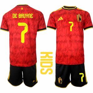 België WK 2026 Thuistenue Kinderen – Kevin De Bruyne #7 Voetbalshirt + Short