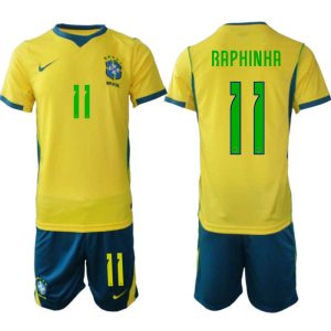 Brazilië WK 2026 Thuistenue Heren – Raphinha #11 Voetbalshirt + Short