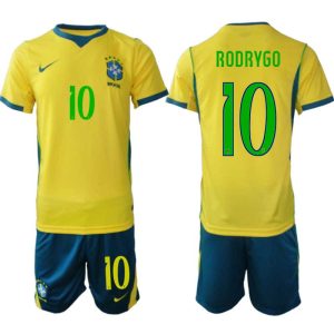 Brazilië WK 2026 Thuistenue Heren – Rodrygo #10 Voetbalshirt + Short