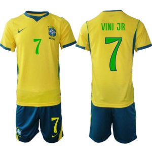 Brazilië WK 2026 Thuistenue Heren – Vinícius Júnior #7 Voetbalshirt + Short