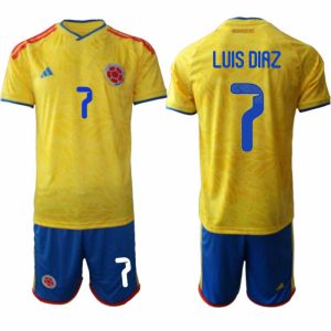 Colombia WK 2026 Thuistenue Heren – Luis Díaz #7 Voetbalshirt + Short