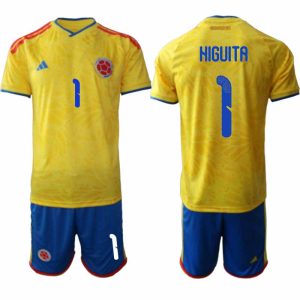 Colombia WK 2026 Thuistenue Heren – René Higuita #1 Voetbalshirt + Short