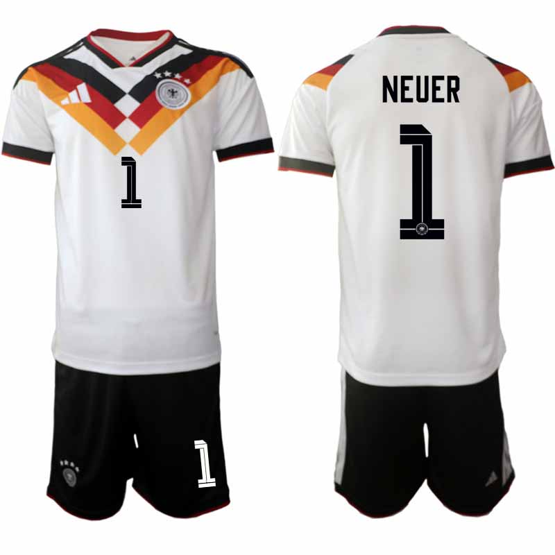 Duitsland WK 2026 Thuistenue Heren – Manuel Neuer #1 Voetbalshirt + Short