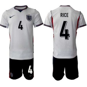 Engeland WK 2026 Thuistenue Heren – Declan Rice #4 Voetbalshirt + Short