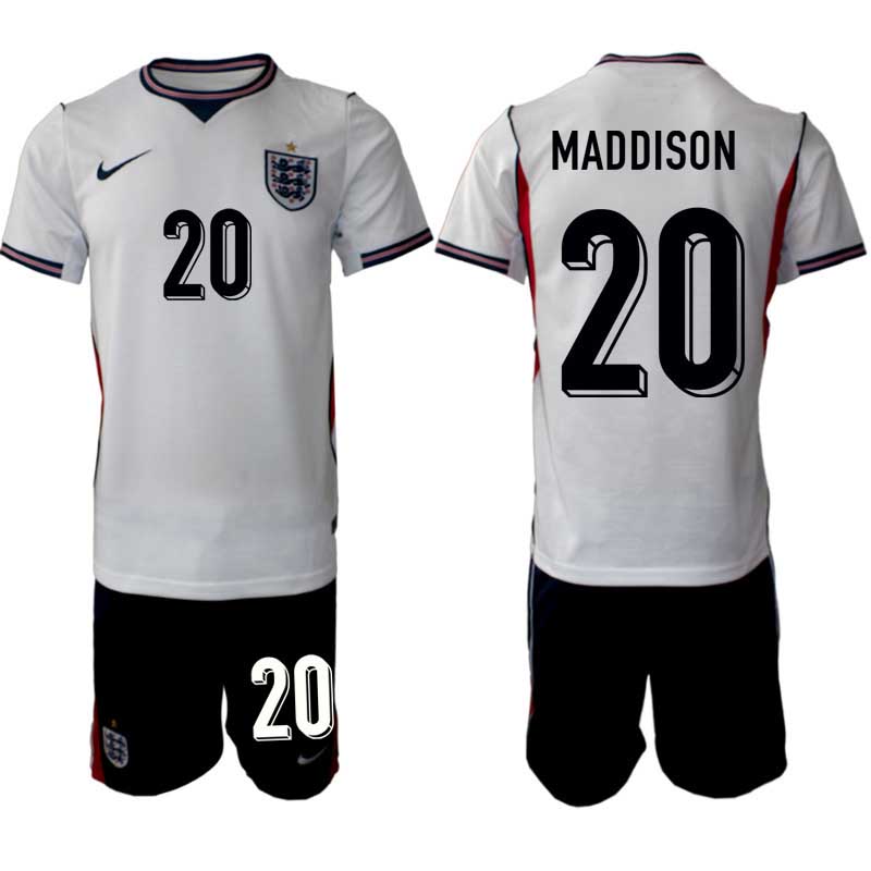 Engeland WK 2026 Thuistenue Heren – James Maddison #20 Voetbalshirt + Short