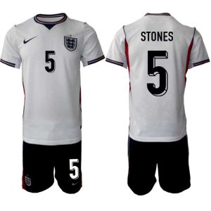 Engeland WK 2026 Thuistenue Heren – John Stones #5 Voetbalshirt + Short
