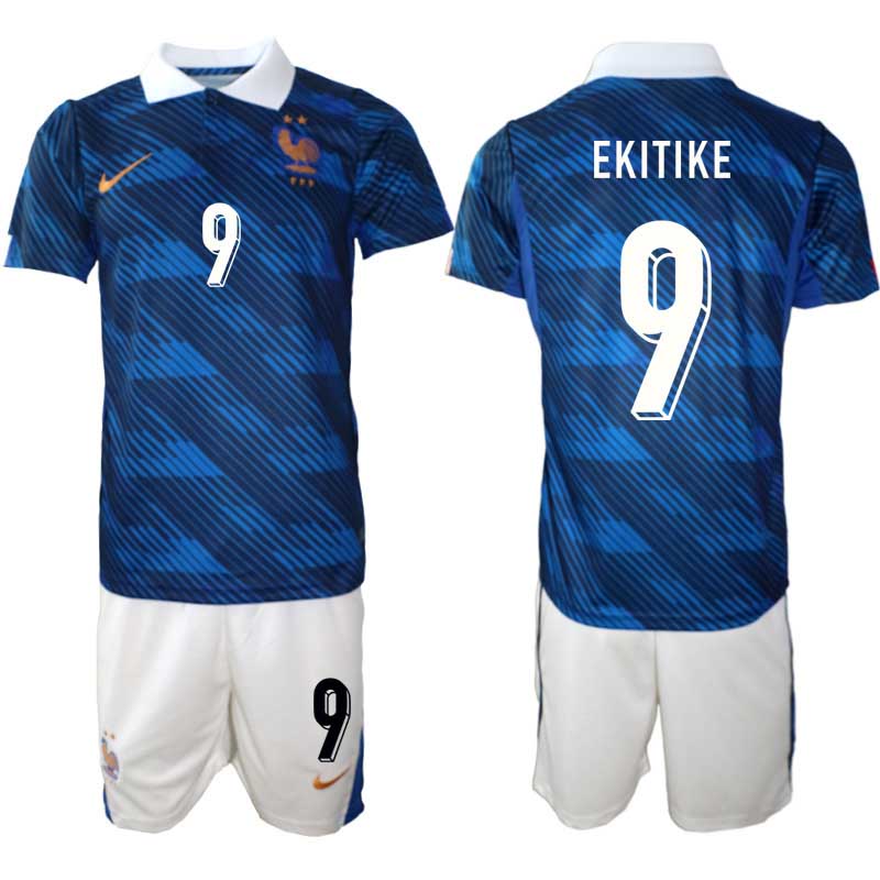 Frankrijk WK 2026 Thuistenue Heren – Hugo Ekitike #9 Voetbalshirt + Short