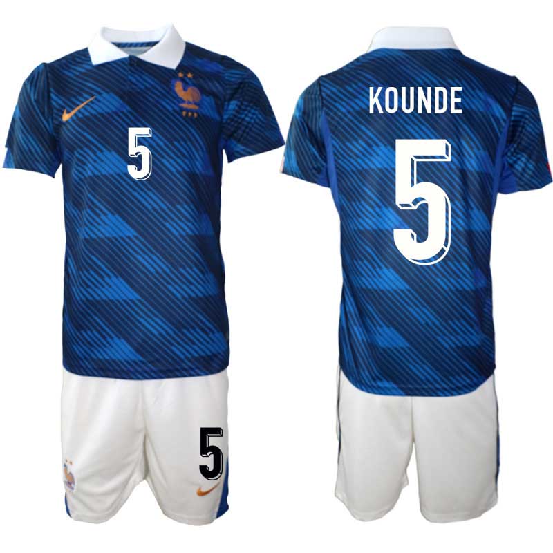Frankrijk WK 2026 Thuistenue Heren – Jules Koundé #5 Voetbalshirt + Short