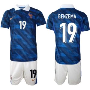 Frankrijk WK 2026 Thuistenue Heren – Karim Benzema #19 Voetbalshirt + Short