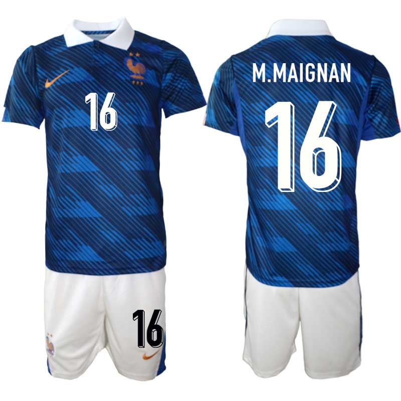 Frankrijk WK 2026 Thuistenue Heren – Mike Maignan #16 Voetbalshirt + Short