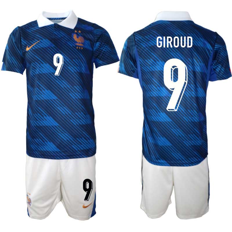 Frankrijk WK 2026 Thuistenue Heren – Olivier Giroud #9 Voetbalshirt + Short