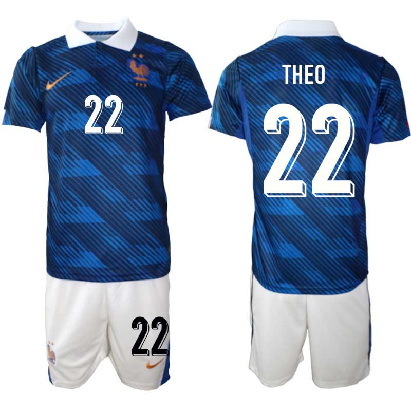 Frankrijk WK 2026 Thuistenue Heren – Theo Hernández #22 Voetbalshirt + Short