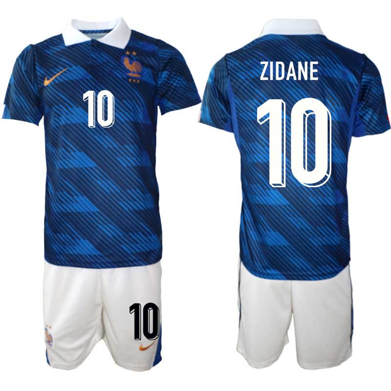 Frankrijk WK 2026 Thuistenue Heren – Zinedine Zidane #10 Voetbalshirt + Short