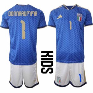 Italië WK 2026 Thuistenue Kinderen – Gianluigi Donnarumma #1 Voetbalshirt + Short