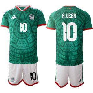Mexico WK 2026 Thuistenue Heren – Alexis Vega #10 Voetbalshirt + Short