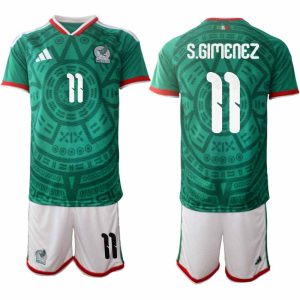 Mexico WK 2026 Thuistenue Heren – Santiago Giménez #11 Voetbalshirt + Short