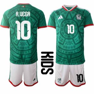 Mexico WK 2026 Thuistenue Kinderen – Alexis Vega #10 Voetbalshirt + Short