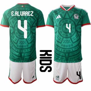 Mexico WK 2026 Thuistenue Kinderen – Edson Álvarez #4 Voetbalshirt + Short