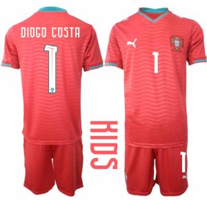 Portugal WK 2026 Thuistenue Kinderen – Diogo Costa #1 Voetbalshirt + Short