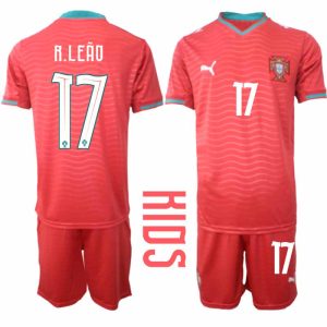 Portugal WK 2026 Thuistenue Kinderen – Rafael Leão #17 Voetbalshirt + Short
