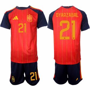 Spanje WK 2026 Thuistenue Heren – Mikel Oyarzabal #21 Voetbalshirt + Short