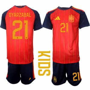 Spanje WK 2026 Thuistenue Kinderen – Mikel Oyarzabal #21 Voetbalshirt + Short