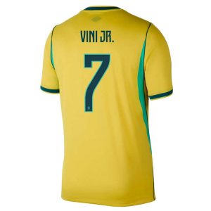 Brazilië Thuisshirt WK 2026 Vinícius Júnior #7 - Voetbalshirt Heren