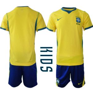 Brazilië Thuistenue WK 2026 Kinderen - Voetbalset (Shirt + Broekje)