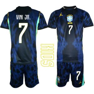 Brazilië Uittenue WK 2026 Kinderen – Vinícius Júnior #7 Voetbalshirt + Shorts Set
