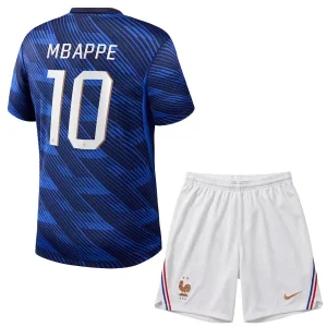 Frankrijk Thuistenue WK 2026 Kinderen – Kylian Mbappé #10 Voetbalshirt + Shorts Set