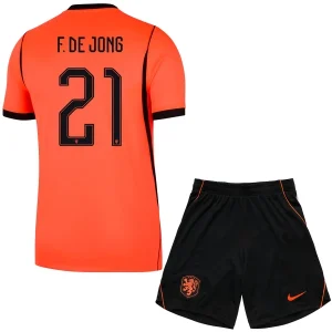 Nederlands Elftal Thuisshirt WK 2026 Kind - Frenkie de Jong #21 Voetbalset