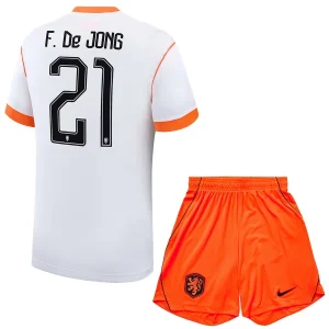 Nederlands Elftal Uitshirt WK 2026 Kind - Frenkie de Jong #21 Voetbalset