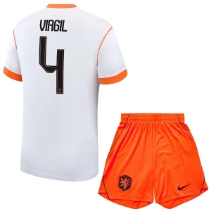 Nederlands Elftal Uitshirt WK 2026 Kind - Virgil van Dijk #4 Voetbalset
