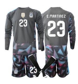 Argentinië Emiliano Martinez #23 Keeper Thuis tenue Kids WK 2026 Lange Mouwen (+ broek)