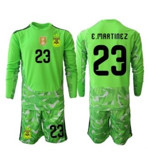 Argentinië Emiliano Martinez #23 Keeper Uit tenue Kids WK 2026 Lange Mouwen (+ broek)